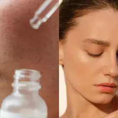Kwas hialuronowy jak stosować? Serum z pipetką aplikowane na skórę, która staje się nawilżona i promienna.